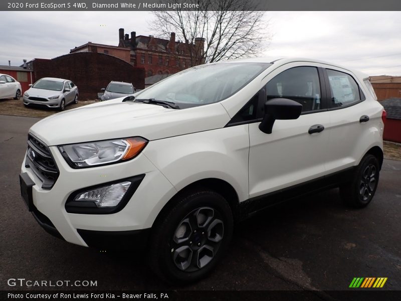 Diamond White / Medium Light Stone 2020 Ford EcoSport S 4WD