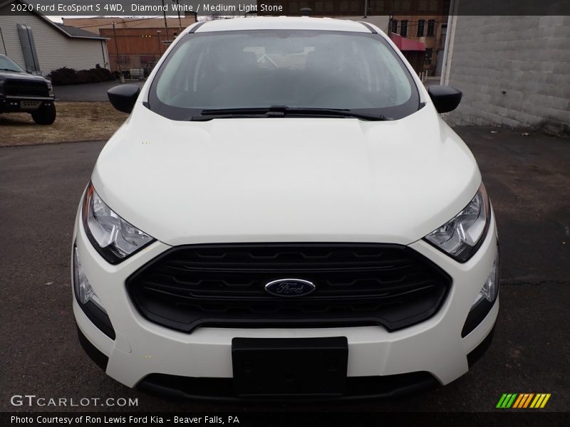 Diamond White / Medium Light Stone 2020 Ford EcoSport S 4WD