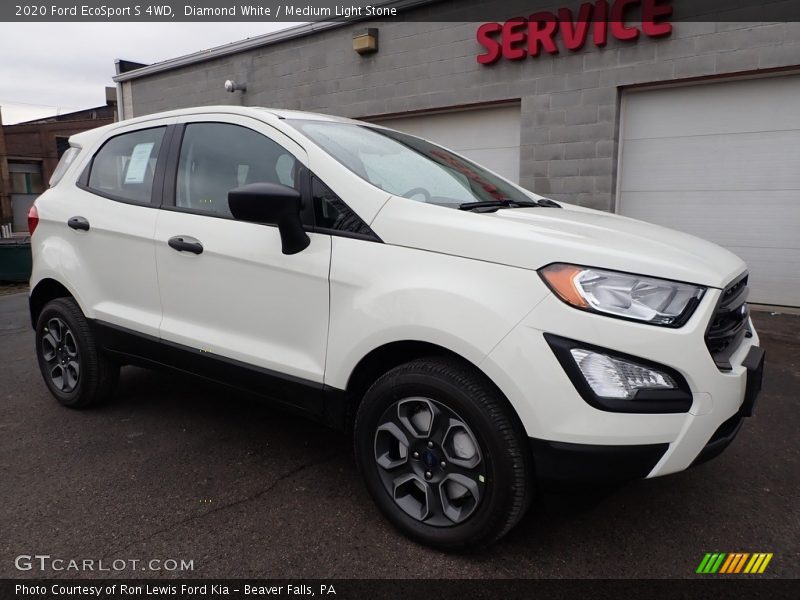Diamond White / Medium Light Stone 2020 Ford EcoSport S 4WD
