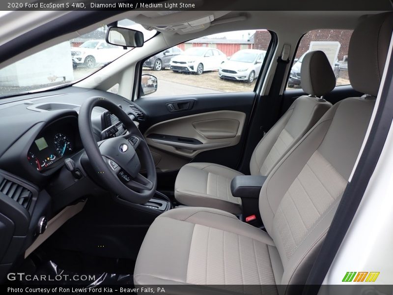 Diamond White / Medium Light Stone 2020 Ford EcoSport S 4WD