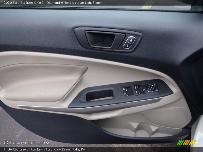 Diamond White / Medium Light Stone 2020 Ford EcoSport S 4WD