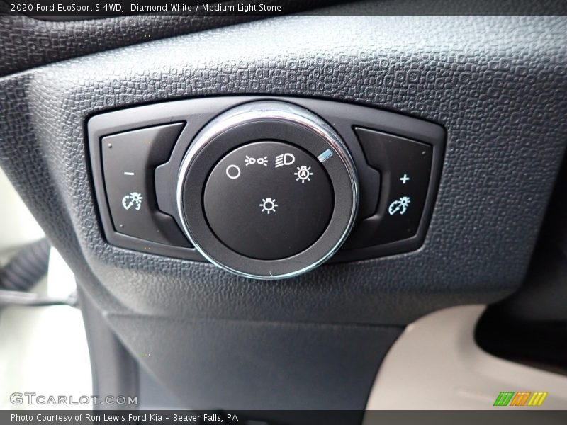 Diamond White / Medium Light Stone 2020 Ford EcoSport S 4WD
