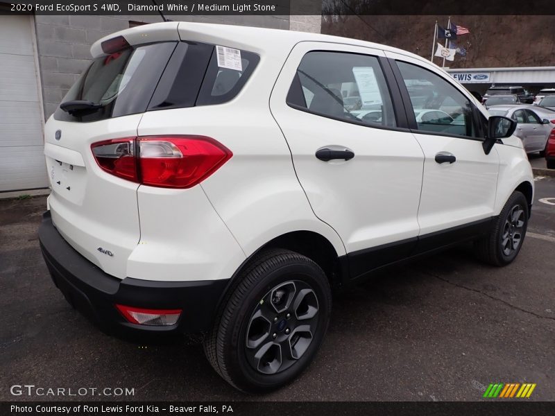Diamond White / Medium Light Stone 2020 Ford EcoSport S 4WD