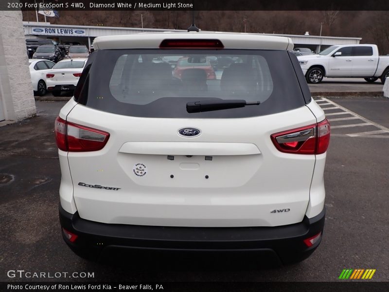 Diamond White / Medium Light Stone 2020 Ford EcoSport S 4WD