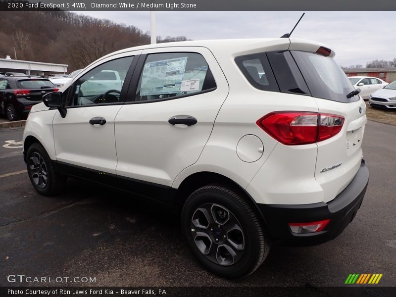 Diamond White / Medium Light Stone 2020 Ford EcoSport S 4WD
