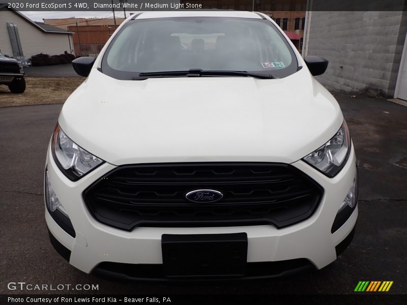 Diamond White / Medium Light Stone 2020 Ford EcoSport S 4WD