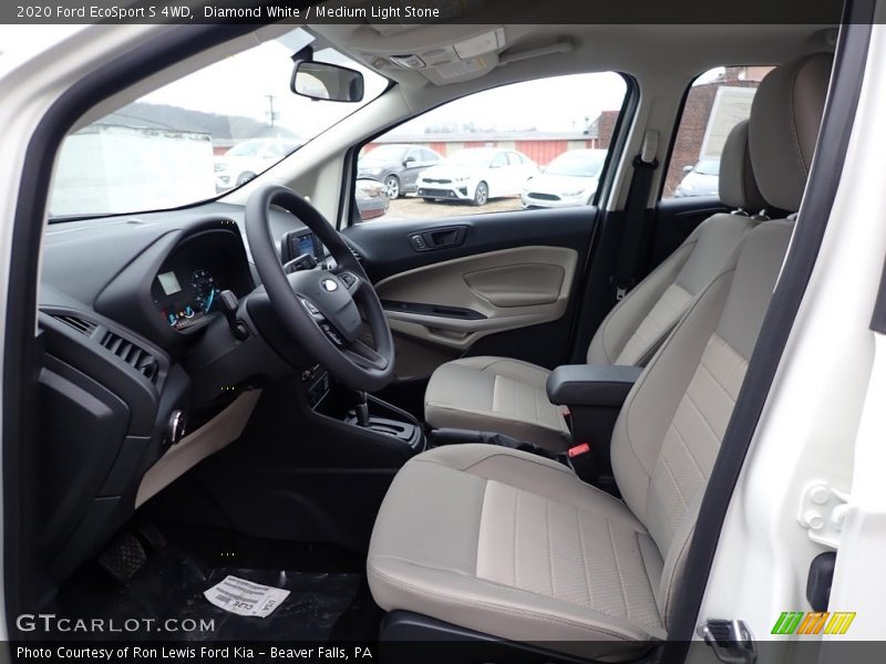 Diamond White / Medium Light Stone 2020 Ford EcoSport S 4WD