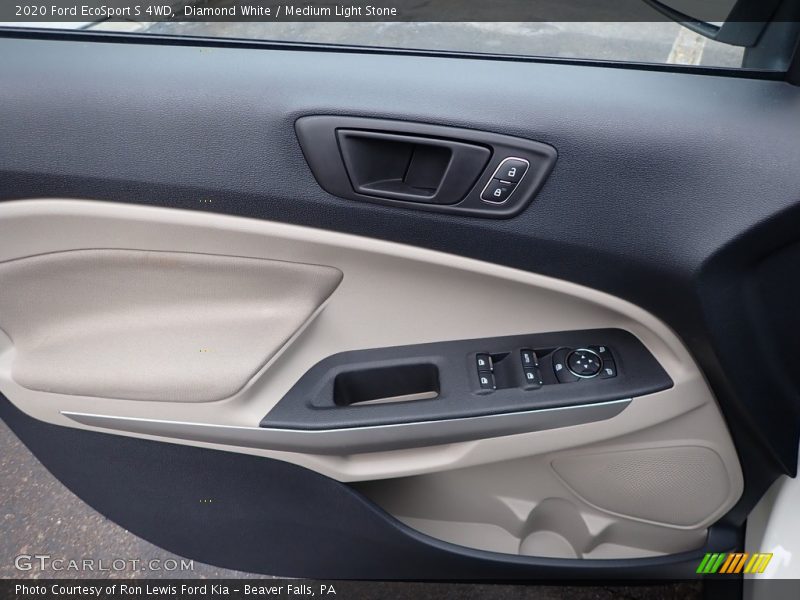 Diamond White / Medium Light Stone 2020 Ford EcoSport S 4WD