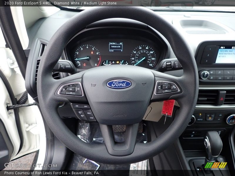 Diamond White / Medium Light Stone 2020 Ford EcoSport S 4WD
