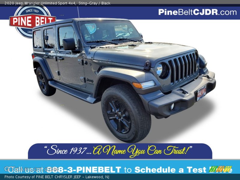 Sting-Gray / Black 2020 Jeep Wrangler Unlimited Sport 4x4