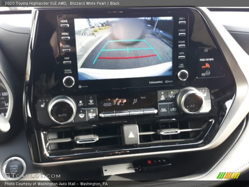 Blizzard White Pearl / Black 2020 Toyota Highlander XLE AWD