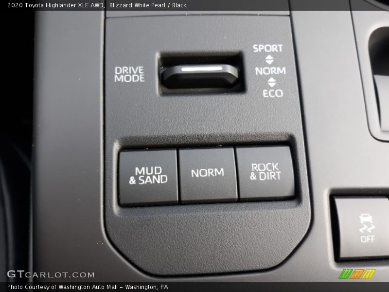 Blizzard White Pearl / Black 2020 Toyota Highlander XLE AWD
