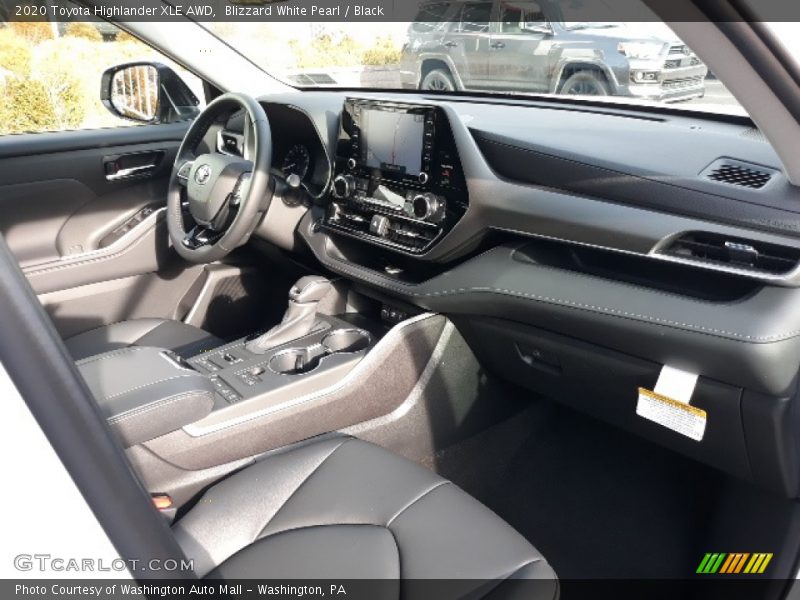 Blizzard White Pearl / Black 2020 Toyota Highlander XLE AWD