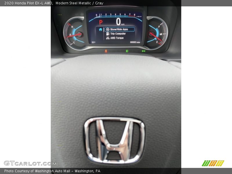 Modern Steel Metallic / Gray 2020 Honda Pilot EX-L AWD