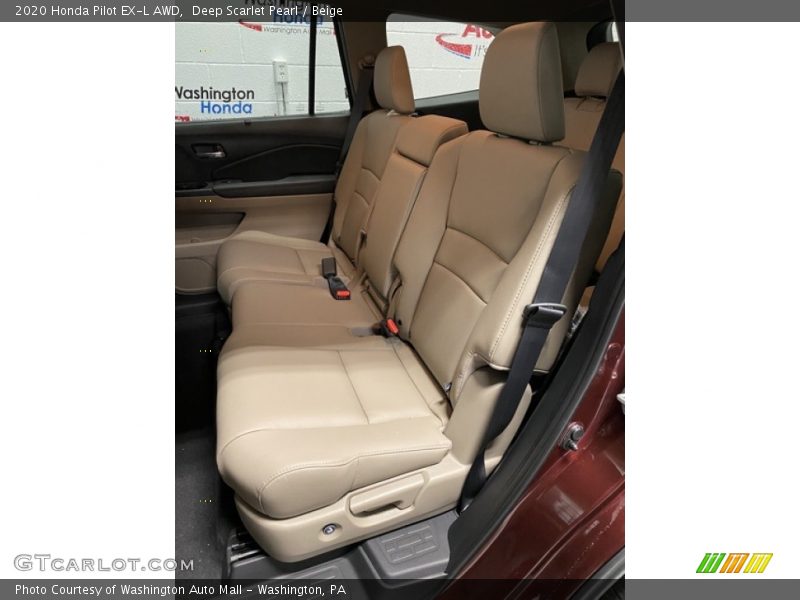 Deep Scarlet Pearl / Beige 2020 Honda Pilot EX-L AWD