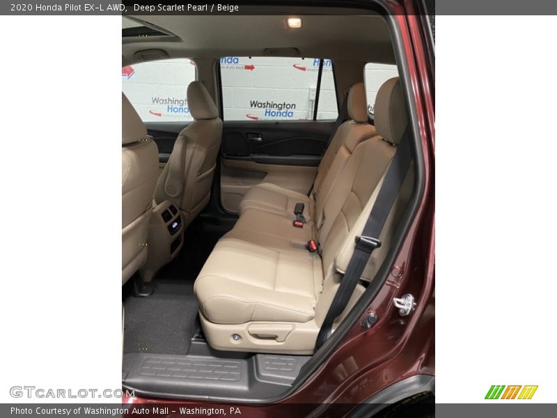 Deep Scarlet Pearl / Beige 2020 Honda Pilot EX-L AWD