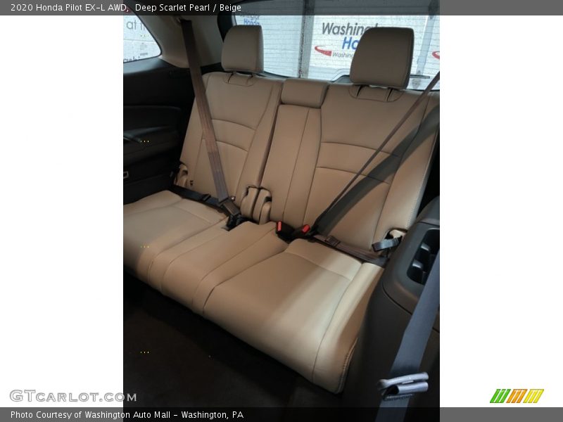 Deep Scarlet Pearl / Beige 2020 Honda Pilot EX-L AWD
