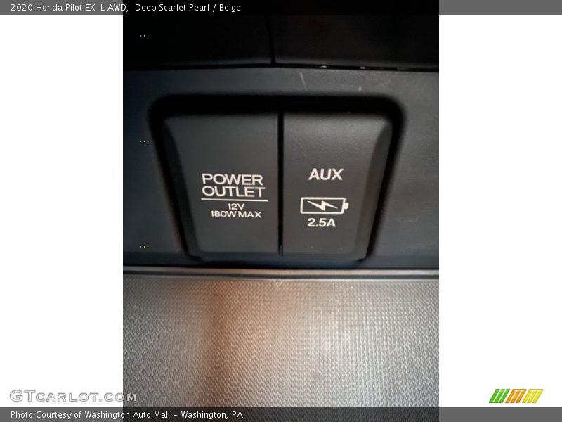 Deep Scarlet Pearl / Beige 2020 Honda Pilot EX-L AWD