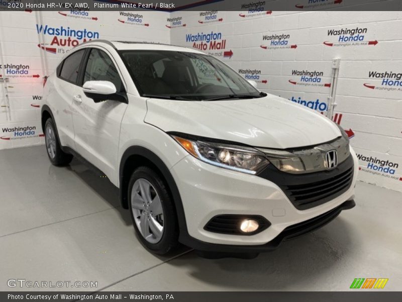 Platinum White Pearl / Black 2020 Honda HR-V EX AWD