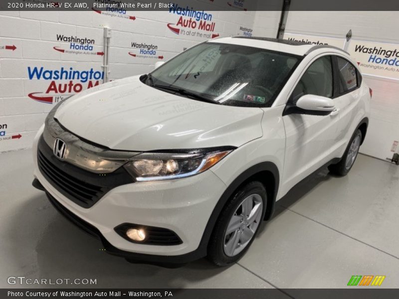 Platinum White Pearl / Black 2020 Honda HR-V EX AWD