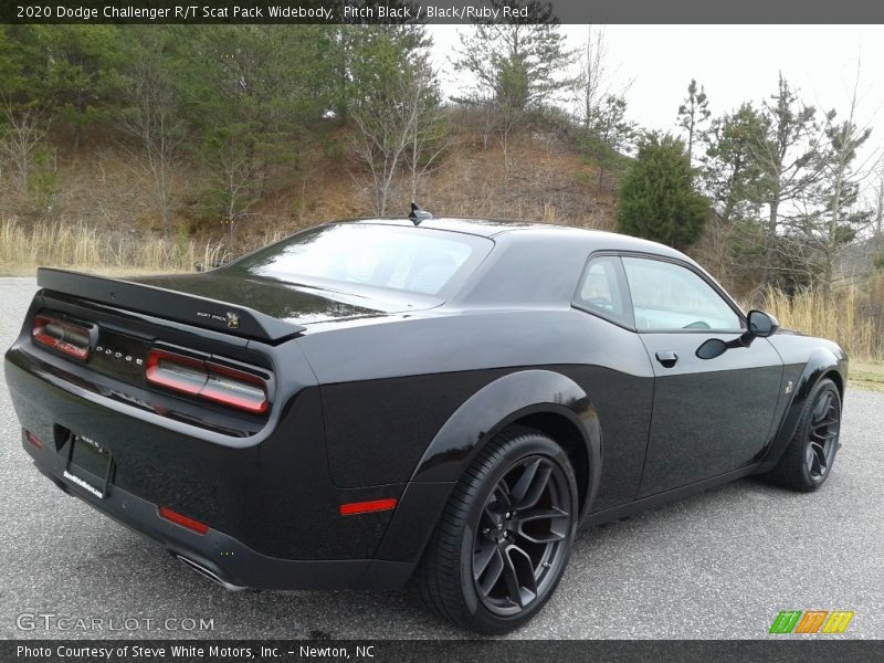 Pitch Black / Black/Ruby Red 2020 Dodge Challenger R/T Scat Pack Widebody