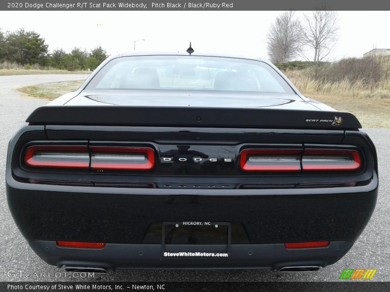 Pitch Black / Black/Ruby Red 2020 Dodge Challenger R/T Scat Pack Widebody