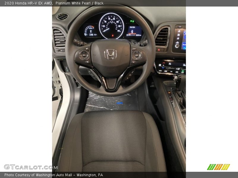 Platinum White Pearl / Black 2020 Honda HR-V EX AWD