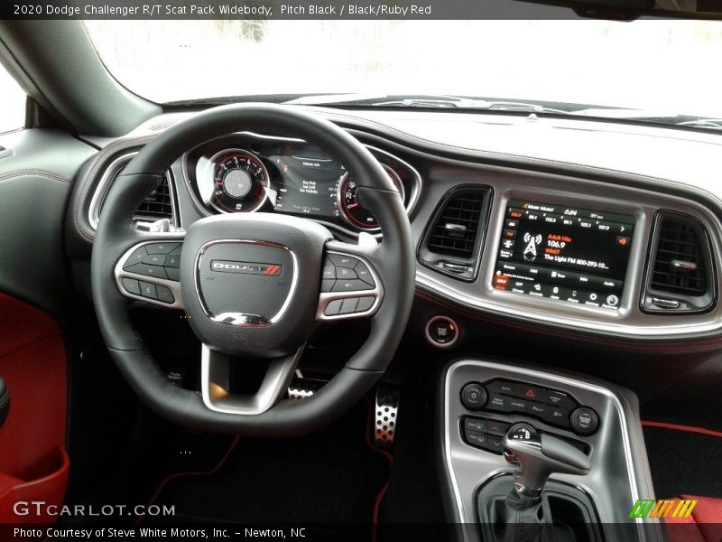 Pitch Black / Black/Ruby Red 2020 Dodge Challenger R/T Scat Pack Widebody
