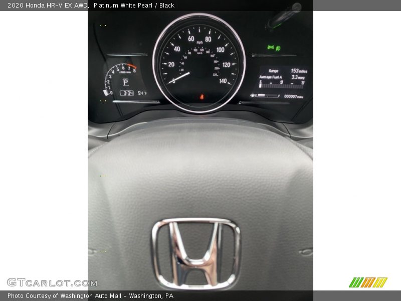 Platinum White Pearl / Black 2020 Honda HR-V EX AWD