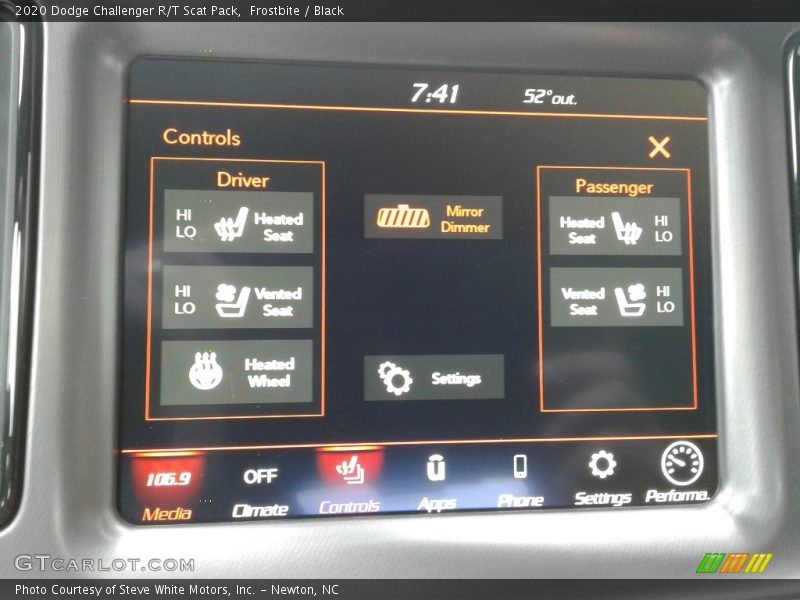 Frostbite / Black 2020 Dodge Challenger R/T Scat Pack