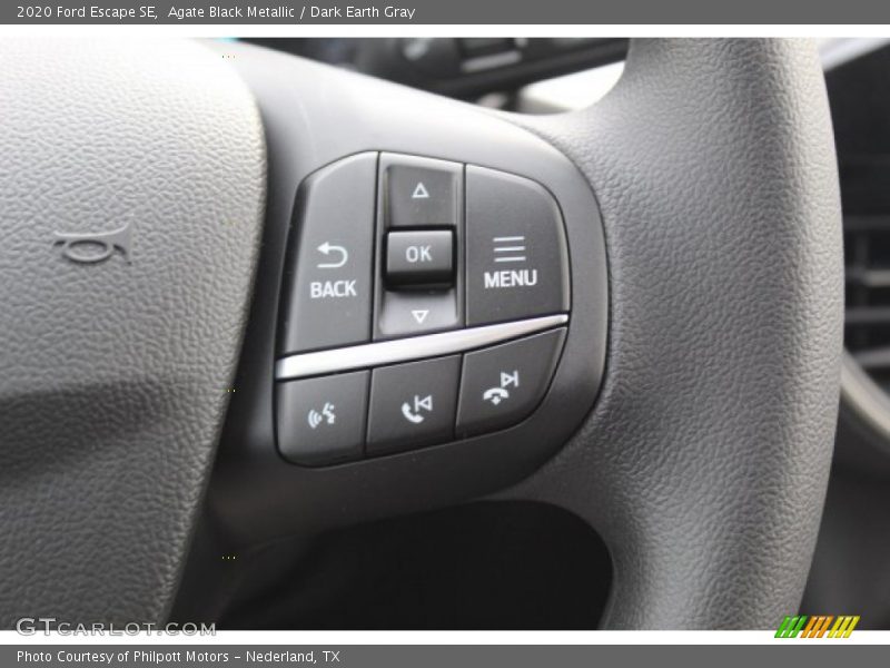 Agate Black Metallic / Dark Earth Gray 2020 Ford Escape SE