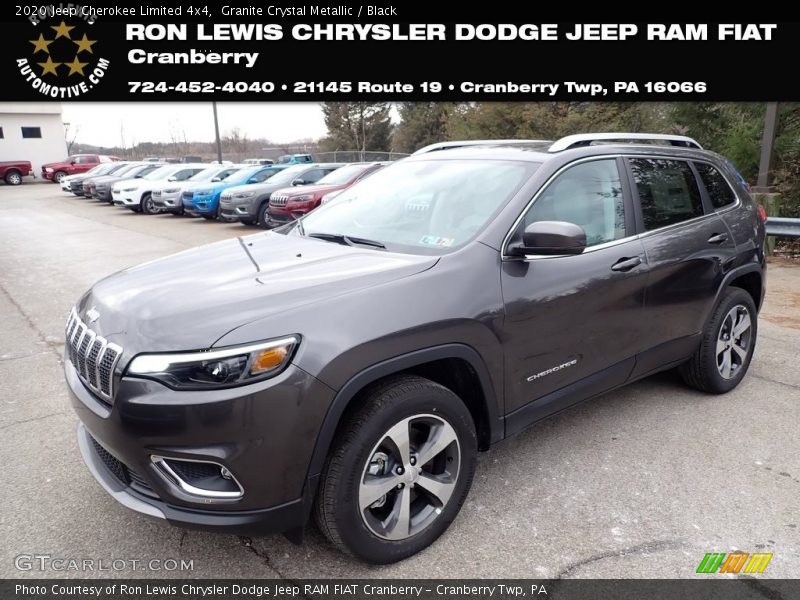Granite Crystal Metallic / Black 2020 Jeep Cherokee Limited 4x4