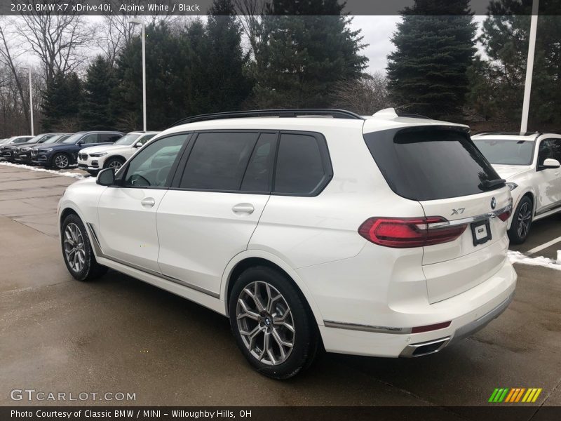 Alpine White / Black 2020 BMW X7 xDrive40i