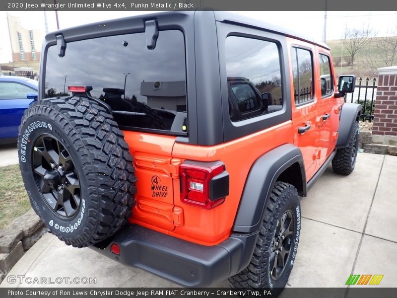 Punkn Metallic / Black 2020 Jeep Wrangler Unlimited Willys 4x4