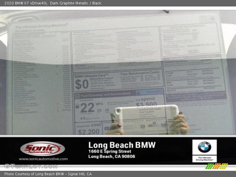 Dark Graphite Metallic / Black 2020 BMW X7 xDrive40i