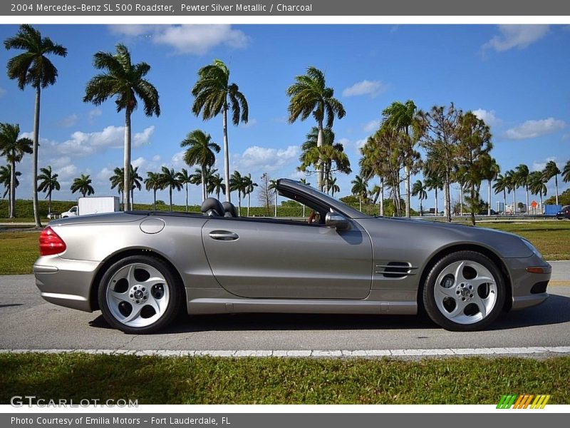 Pewter Silver Metallic / Charcoal 2004 Mercedes-Benz SL 500 Roadster