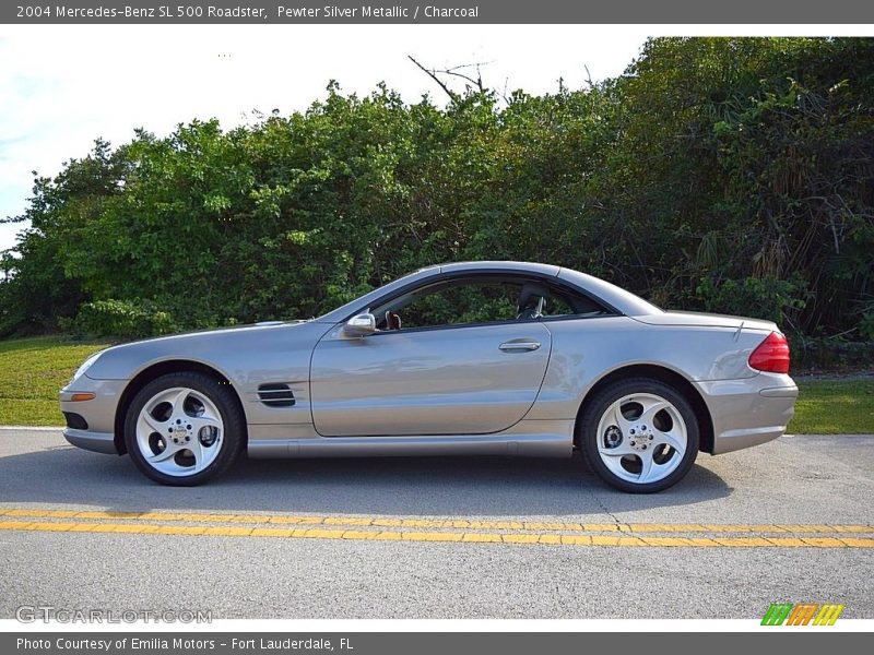 Pewter Silver Metallic / Charcoal 2004 Mercedes-Benz SL 500 Roadster