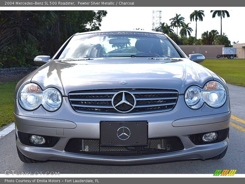 Pewter Silver Metallic / Charcoal 2004 Mercedes-Benz SL 500 Roadster