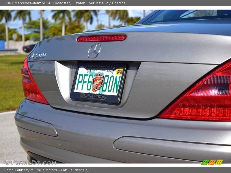 Pewter Silver Metallic / Charcoal 2004 Mercedes-Benz SL 500 Roadster