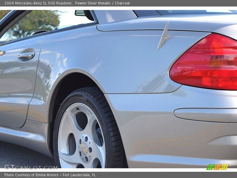 Pewter Silver Metallic / Charcoal 2004 Mercedes-Benz SL 500 Roadster