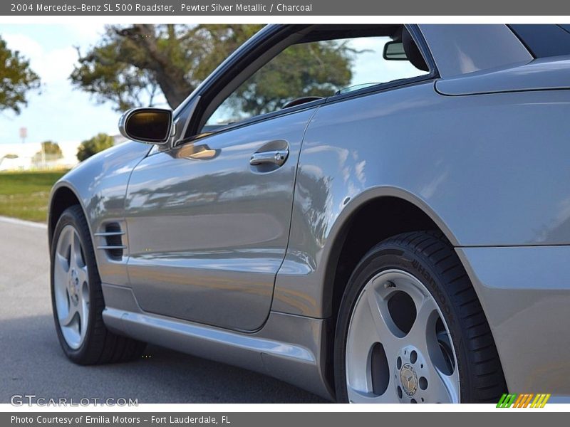 Pewter Silver Metallic / Charcoal 2004 Mercedes-Benz SL 500 Roadster