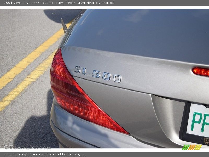 Pewter Silver Metallic / Charcoal 2004 Mercedes-Benz SL 500 Roadster