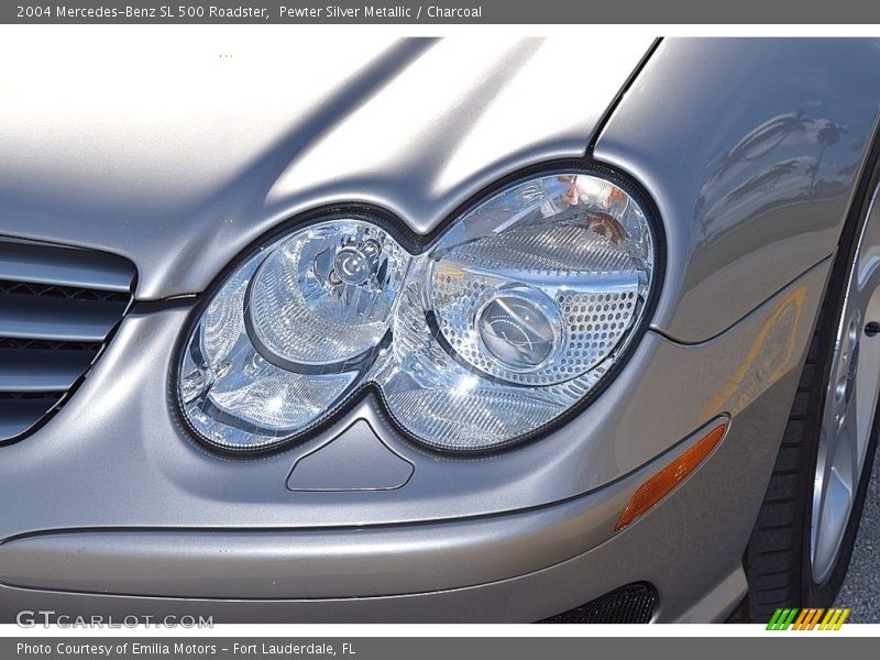 Pewter Silver Metallic / Charcoal 2004 Mercedes-Benz SL 500 Roadster