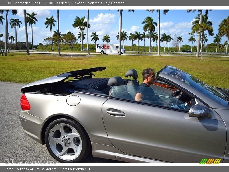 Pewter Silver Metallic / Charcoal 2004 Mercedes-Benz SL 500 Roadster