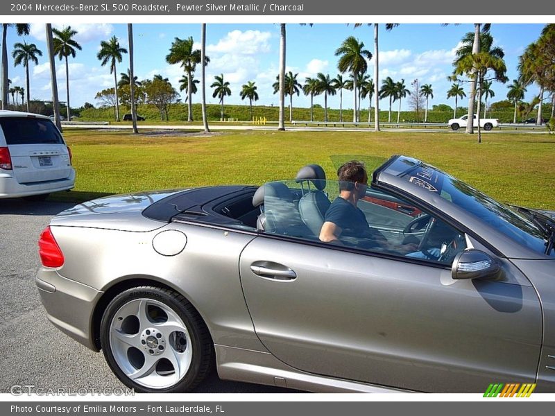 Pewter Silver Metallic / Charcoal 2004 Mercedes-Benz SL 500 Roadster