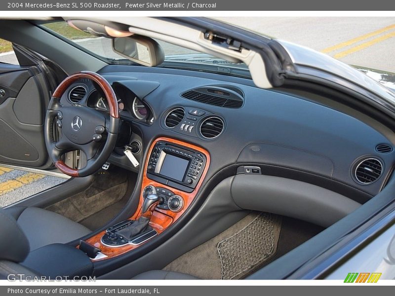 Pewter Silver Metallic / Charcoal 2004 Mercedes-Benz SL 500 Roadster