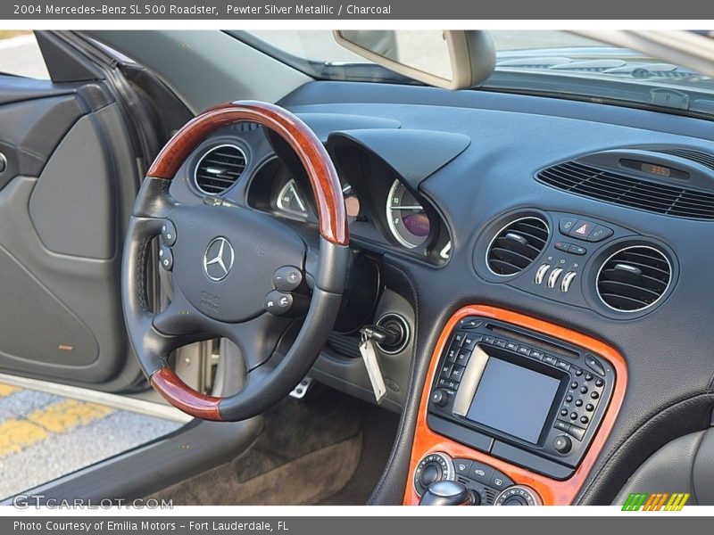 Pewter Silver Metallic / Charcoal 2004 Mercedes-Benz SL 500 Roadster