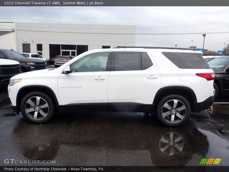 Summit White / Jet Black 2020 Chevrolet Traverse LT AWD