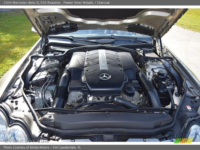 Pewter Silver Metallic / Charcoal 2004 Mercedes-Benz SL 500 Roadster