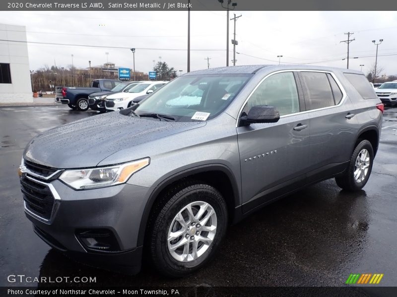 Satin Steel Metallic / Jet Black 2020 Chevrolet Traverse LS AWD